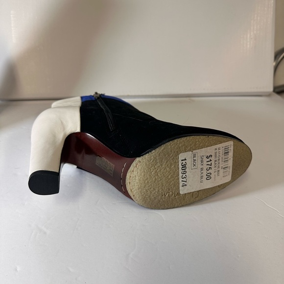 Sam Edelman Color Block mid heel Suede and Leather Ankle Boot NWT - Picture 7 of 12